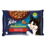 Purina Felix Sensations Festin de Saveurs en Gélatine 4x85g extraits de protéines végétales, poissons et minéraux