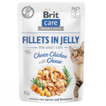 Brit Care Pochons en Gelée Pour Chat Poulet et Fromage 85g