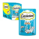 CATISFACTION Récompense pour chats Goût SAUMON Pack de 6 sachets de 60 g