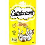 Friandises au fromage - CATISFACTIONS - 60 g - Croustillantes - Moins de 2 kcal - Pour chat et chaton