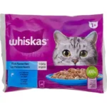 Pâtée pour chat - WHISKAS - Saumon et Thon - 4x85g - Repas en gelée - Adulte