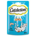 CATISFACTION Récompense pour chats Goût SAUMON Pack de 6 sachets de 60 g - Image 2