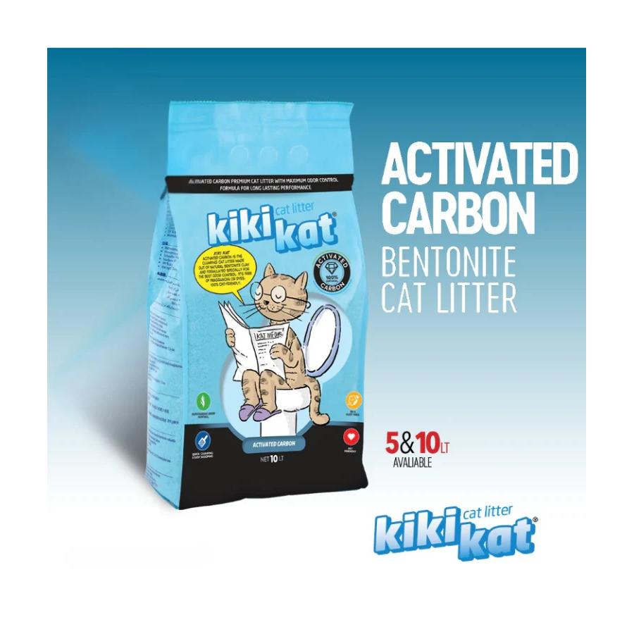 Litière agglomérante et absorbante KiKiKat Activated Carbon 5L | 10L Litière agglomérante et absorbante KiKiKat Activated Carbon 5L | 10L - Image 1